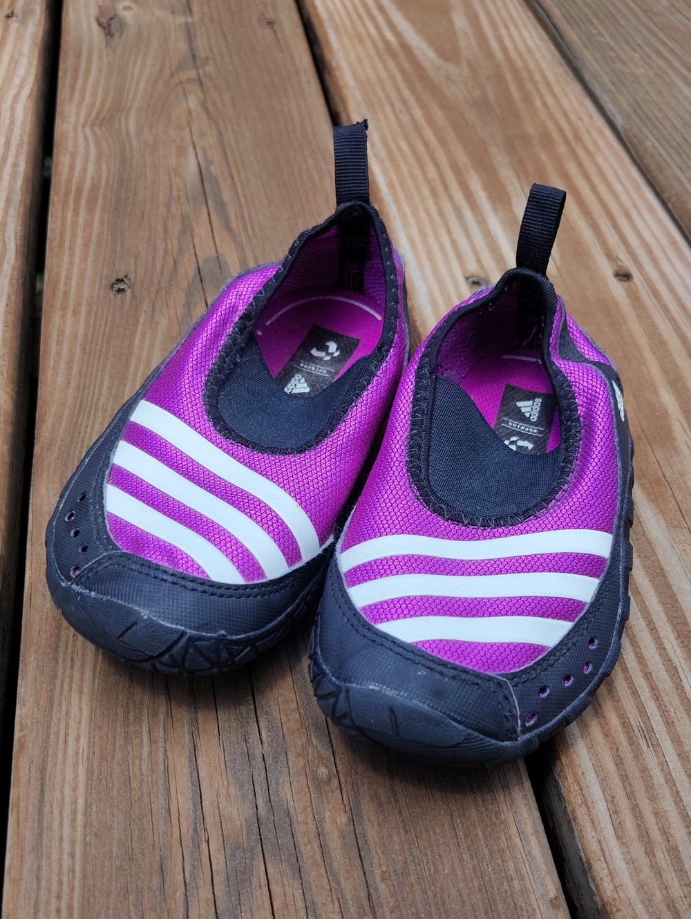 Adidas Magenta Terrex JawPaw K Childrens Slip-On Water Shoes Size 11 Kids